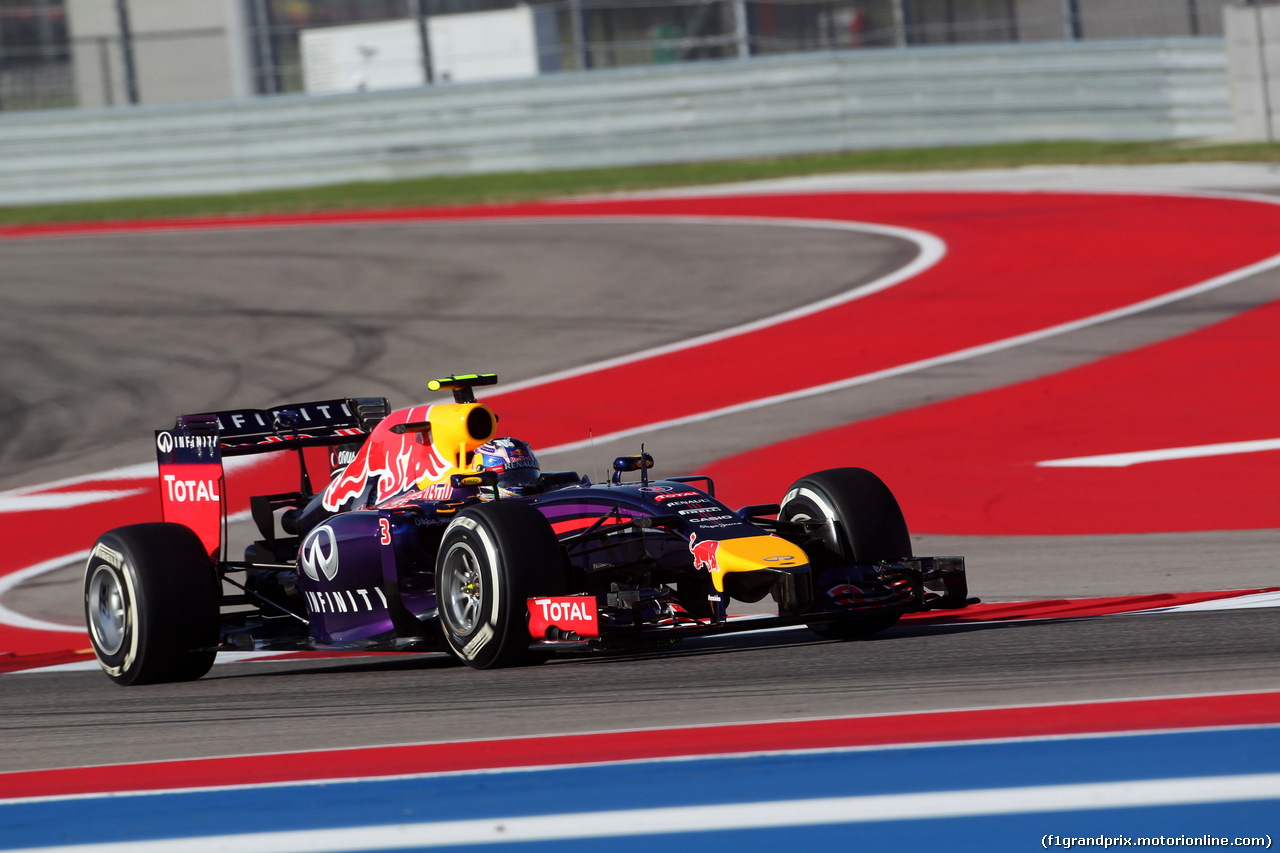 GP USA, 31.10.2014 - Prove Libere 1, Daniel Ricciardo (AUS) Red Bull Racing RB10