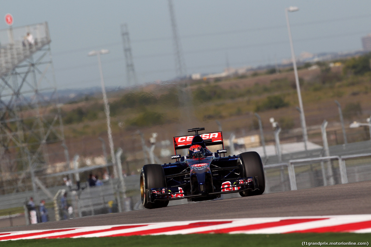 GP USA, 31.10.2014 - Prove Libere 1, Max Verstappen (NED) Scuderia Toro Rosso STR9