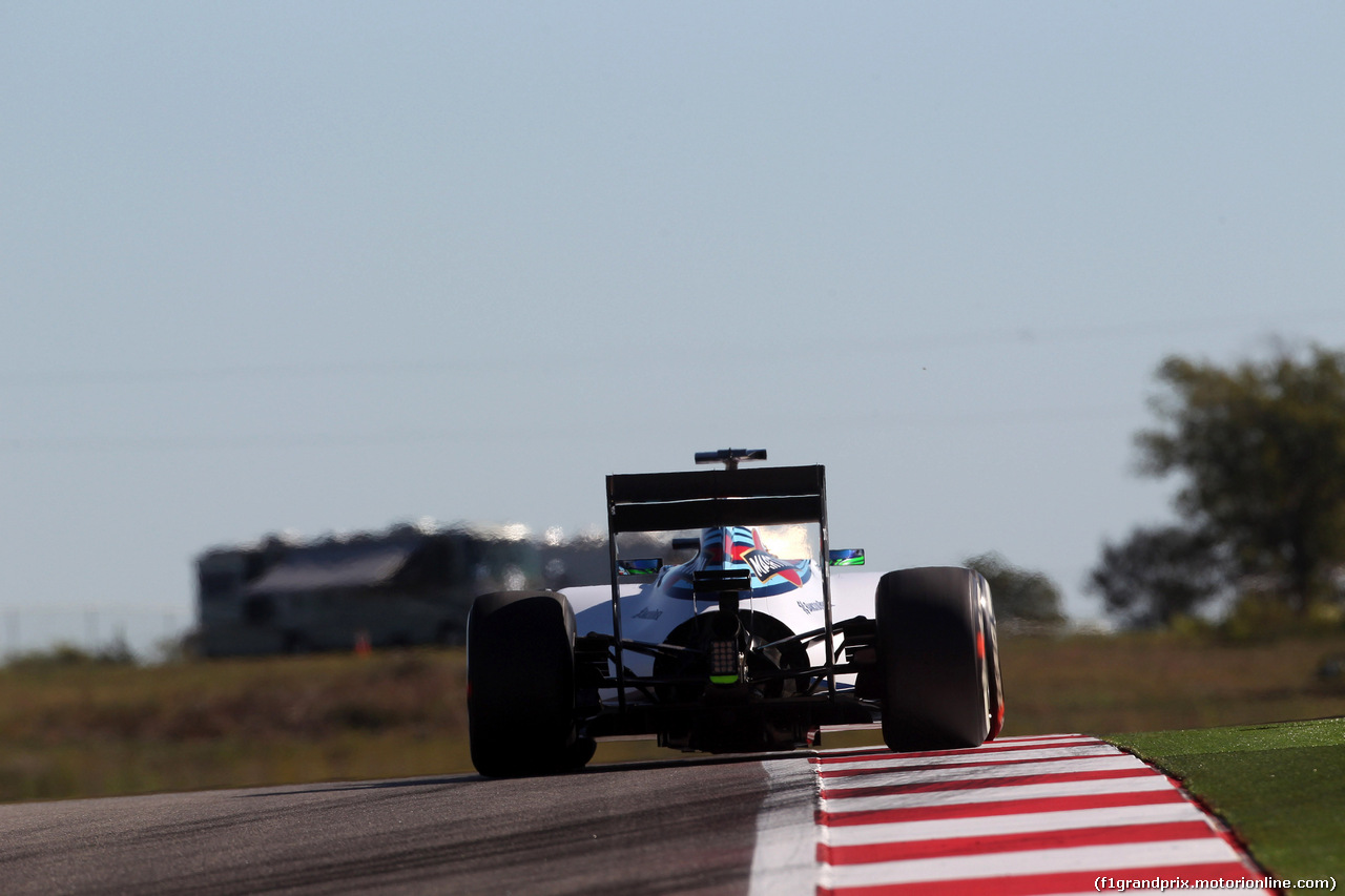 GP USA, 31.10.2014 - Prove Libere 1, Felipe Massa (BRA) Williams F1 Team FW36