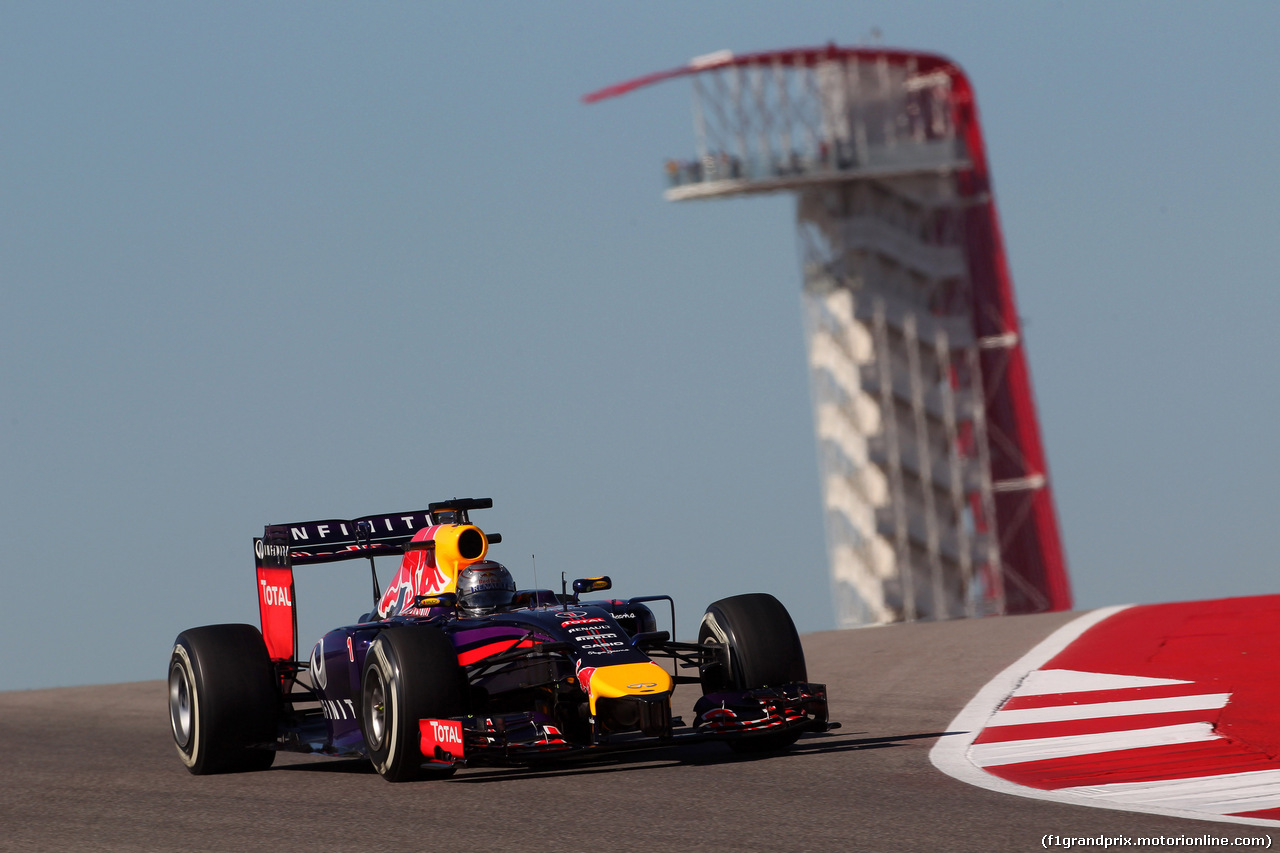 GP USA, 31.10.2014 - Prove Libere 1, Sebastian Vettel (GER) Red Bull Racing RB10