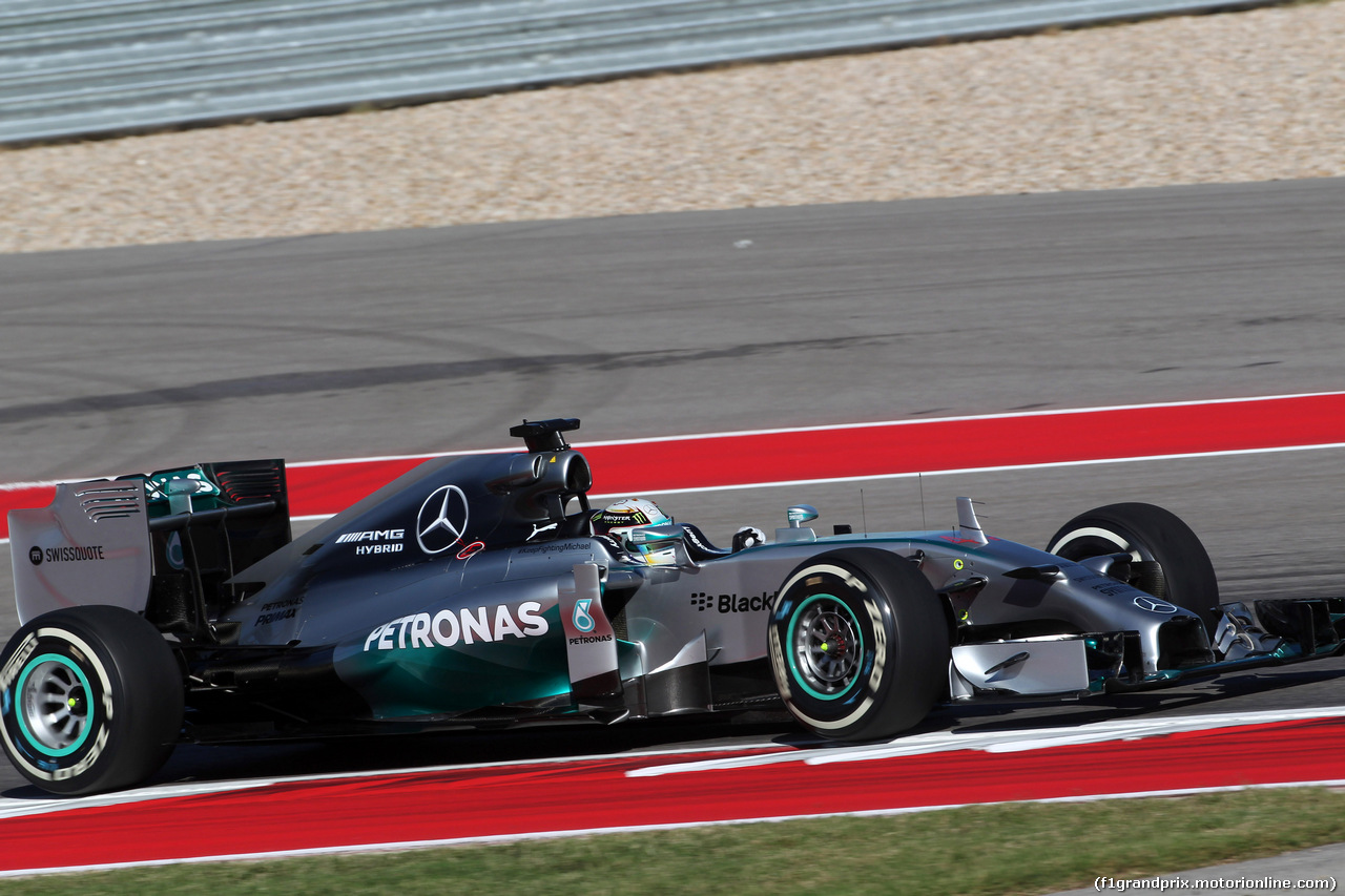 GP USA, 31.10.2014 - Prove Libere 1, Lewis Hamilton (GBR) Mercedes AMG F1 W05