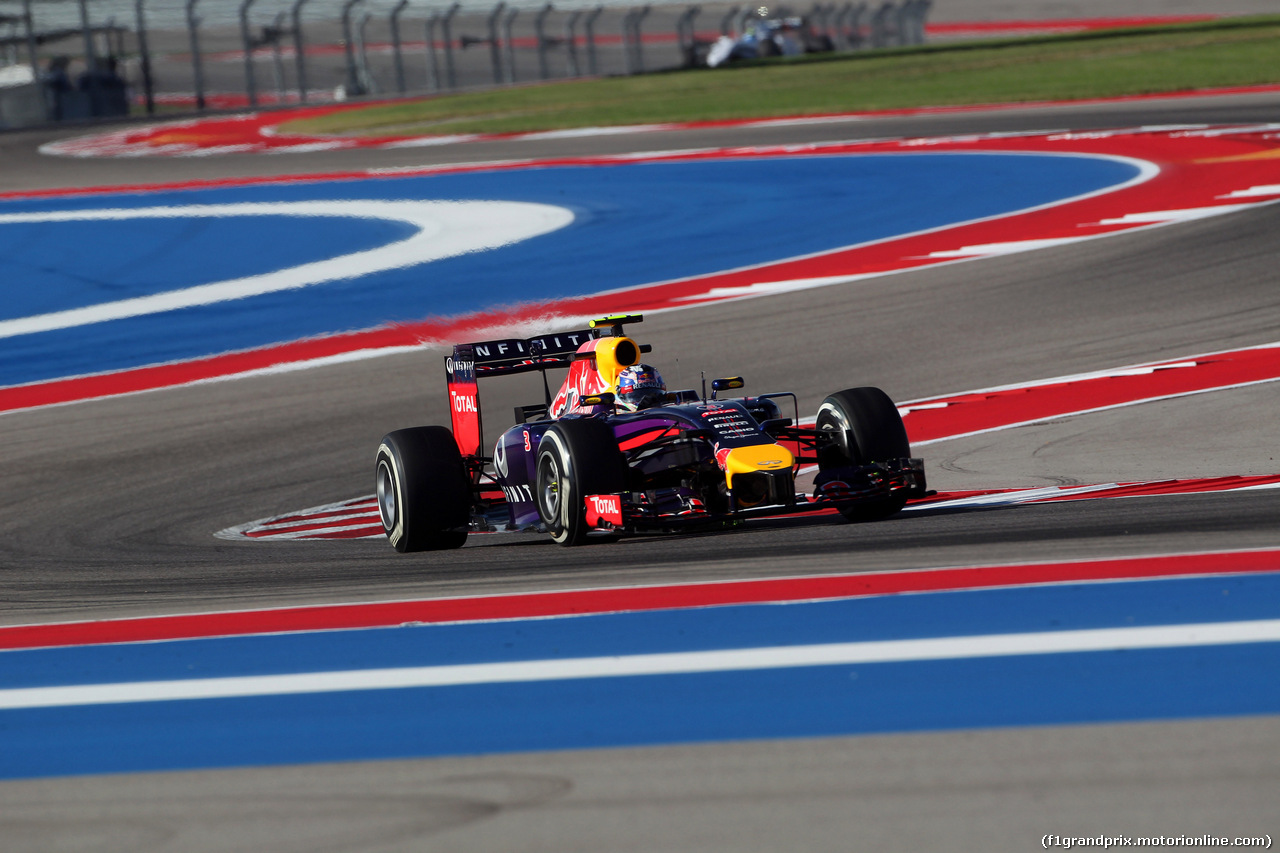 GP USA, 31.10.2014 - Prove Libere 1, Daniel Ricciardo (AUS) Red Bull Racing RB10