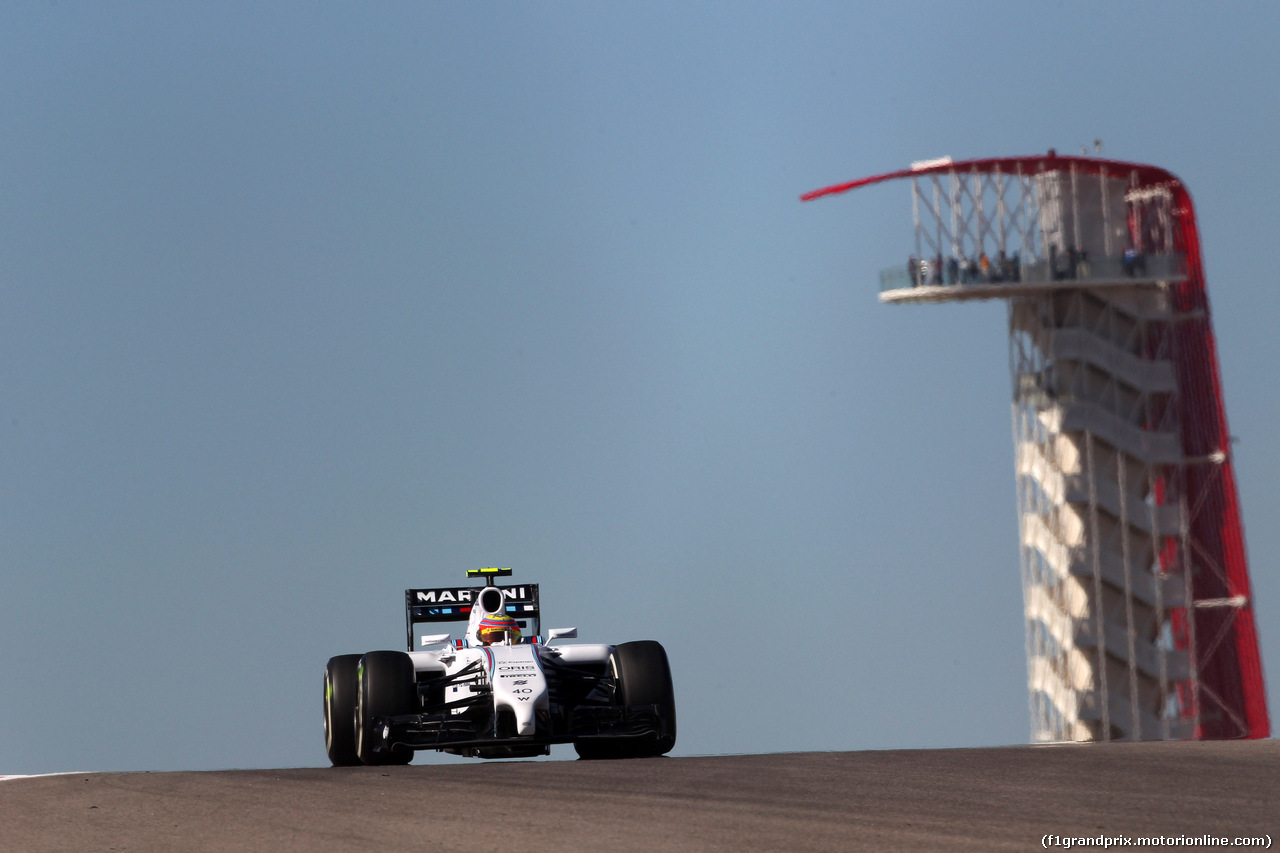 GP USA, 31.10.2014 - Prove Libere 1, Felipe Nasr (BRA) Williams Test e Reserve Driver