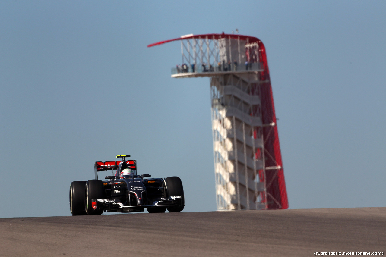 GP USA, 31.10.2014 - Prove Libere 1, Pastor Maldonado (VEN) Lotus F1 Team E22