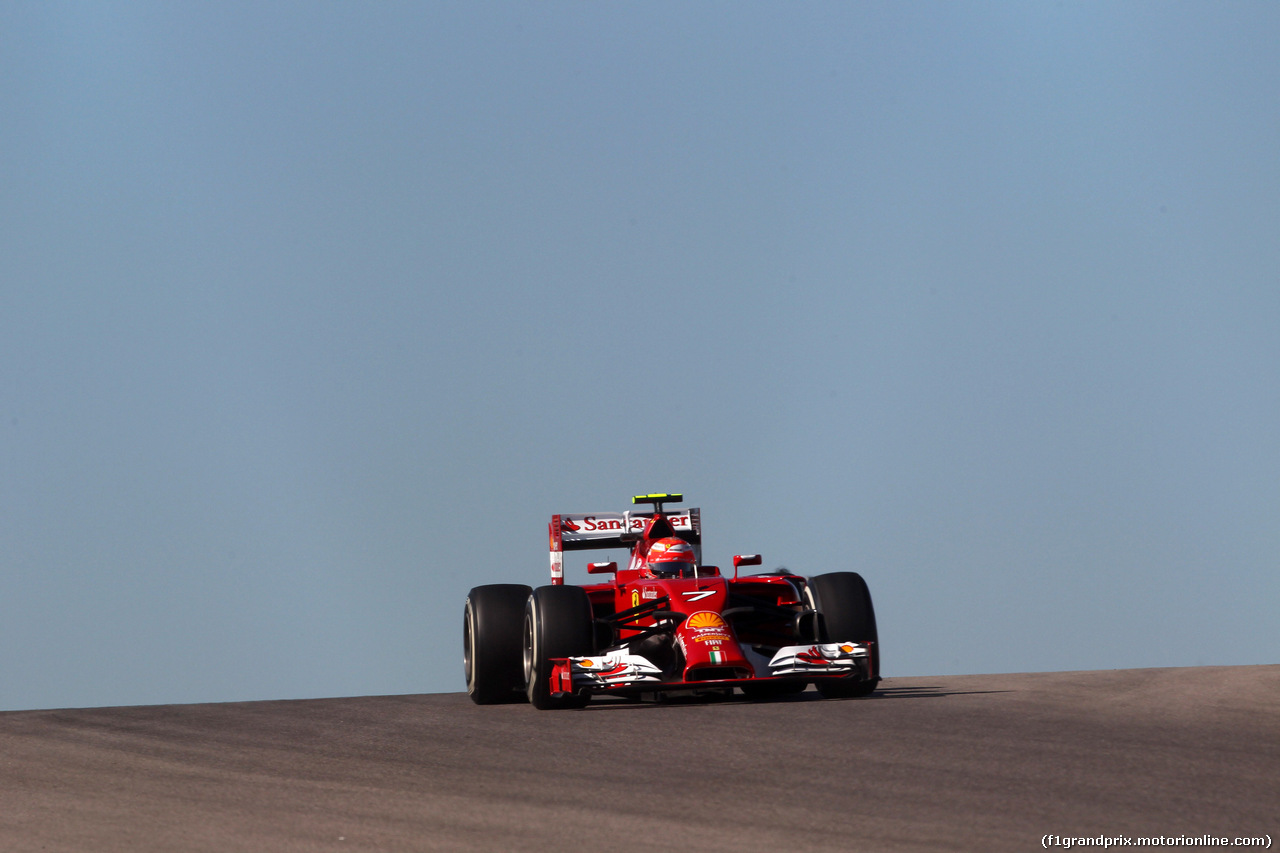 GP USA, 31.10.2014 - Prove Libere 1, Kimi Raikkonen (FIN) Ferrari F14-T