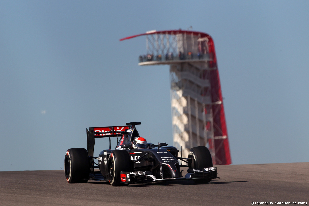 GP USA, 31.10.2014 - Prove Libere 1, Adrian Sutil (GER) Sauber F1 Team C33