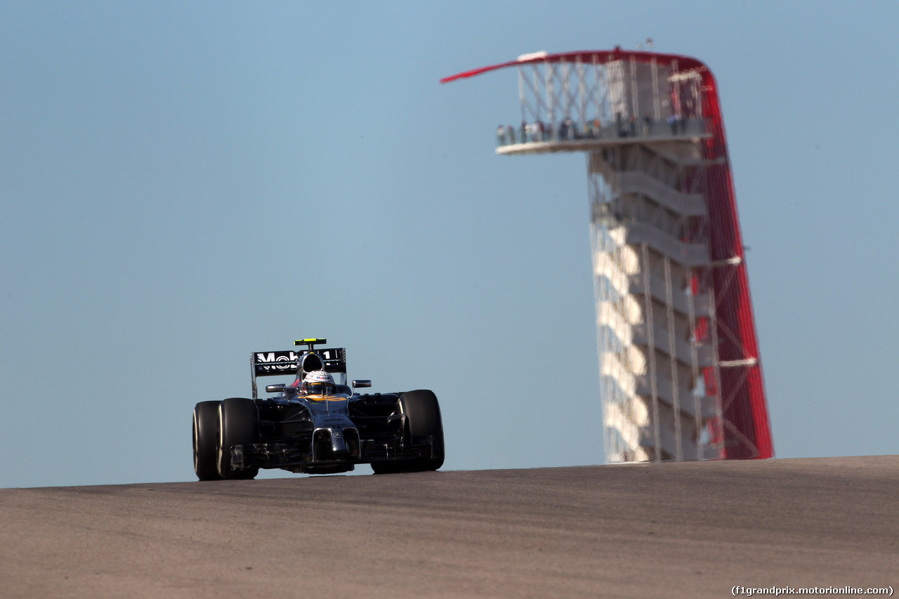 GP USA, 31.10.2014 - Prove Libere 1, Kevin Magnussen (DEN) McLaren Mercedes MP4-29