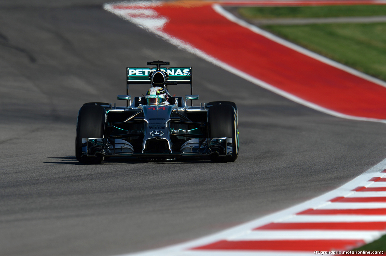 GP USA, 31.10.2014 - Prove Libere 1, Lewis Hamilton (GBR) Mercedes AMG F1 W05