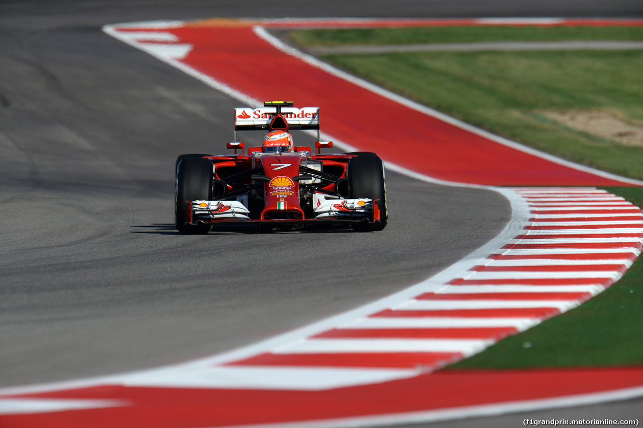 GP USA, 31.10.2014 - Prove Libere 1, Kimi Raikkonen (FIN) Ferrari F14-T