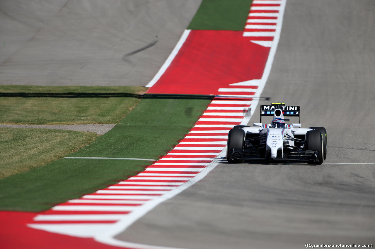 GP USA, 31.10.2014 - Prove Libere 2, Valtteri Bottas (FIN) Williams F1 Team FW36