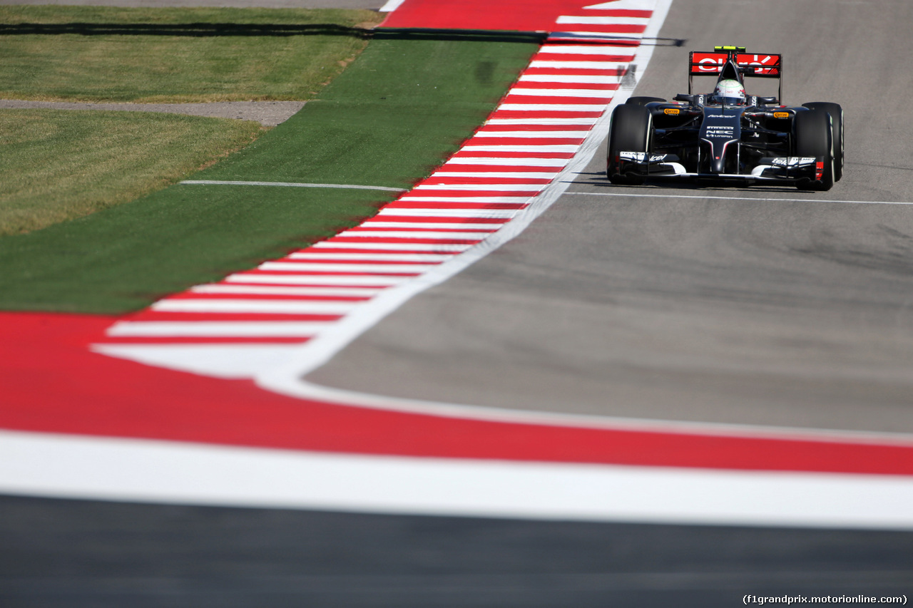 GP USA, 31.10.2014 - Prove Libere 2, Esteban Gutierrez (MEX), Sauber F1 Team C33