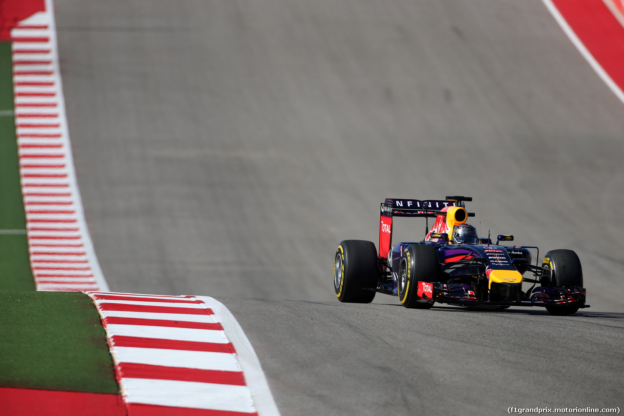 GP USA, 31.10.2014 - Prove Libere 2, Sebastian Vettel (GER) Red Bull Racing RB10