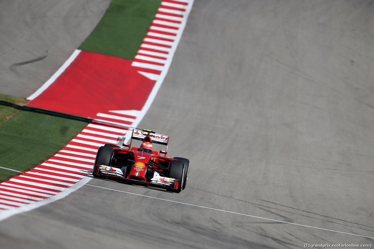 GP USA, 31.10.2014 - Prove Libere 2, Kimi Raikkonen (FIN) Ferrari F14-T