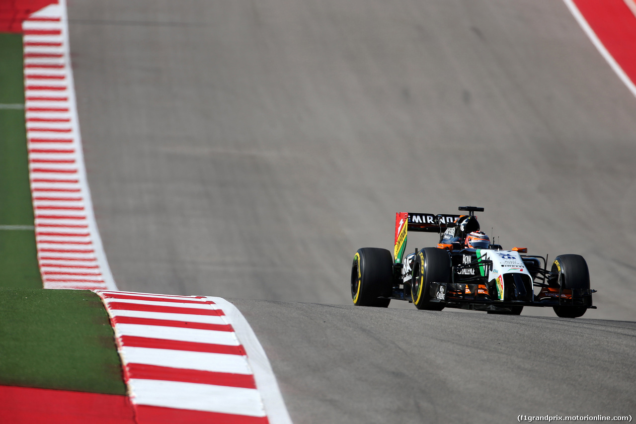 GP USA, 31.10.2014 - Prove Libere 2, Nico Hulkenberg (GER) Sahara Force India F1 VJM07