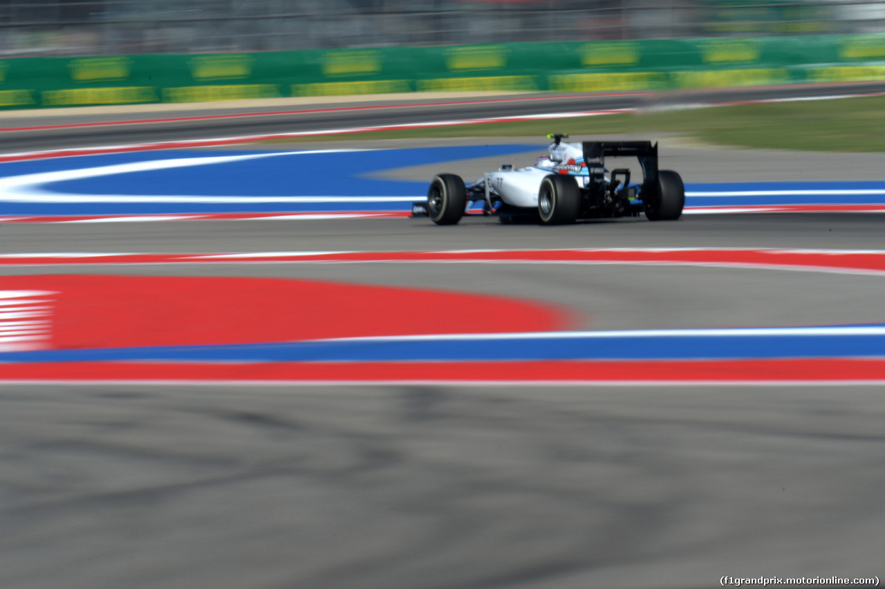 GP USA, 31.10.2014 - Prove Libere 2, Valtteri Bottas (FIN) Williams F1 Team FW36