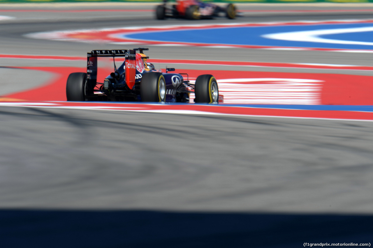 GP USA, 31.10.2014 - Prove Libere 2, Sebastian Vettel (GER) Red Bull Racing RB10