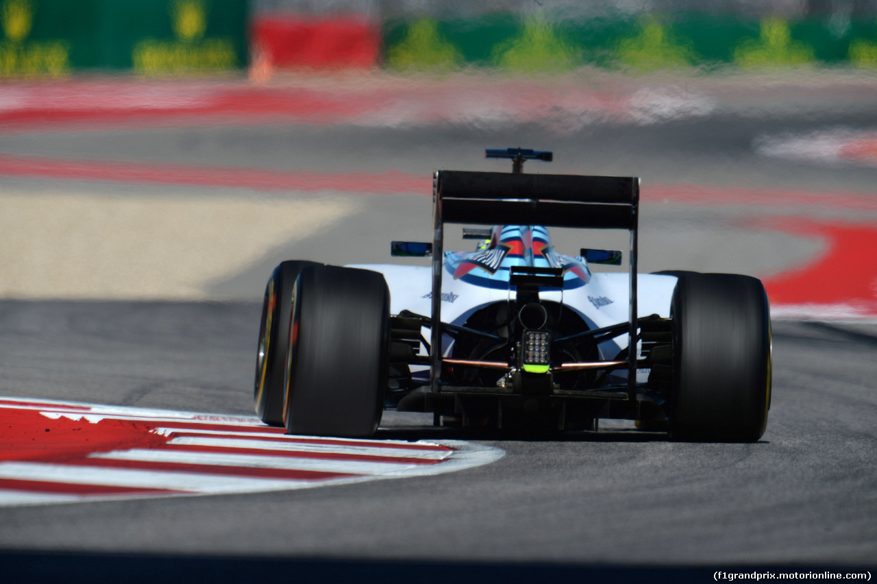 GP USA, 31.10.2014 - Prove Libere 2, Felipe Massa (BRA) Williams F1 Team FW36