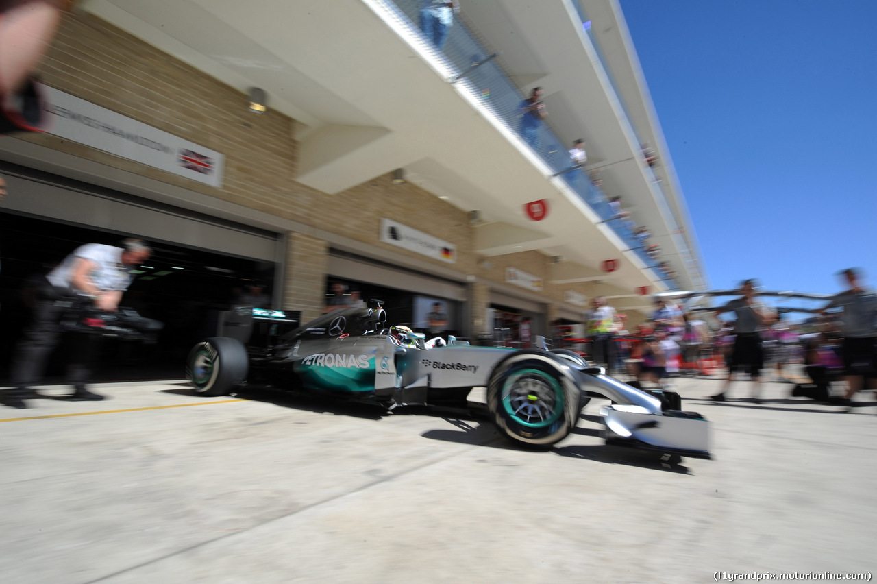 GP USA, 31.10.2014 - Prove Libere 2, Lewis Hamilton (GBR) Mercedes AMG F1 W05