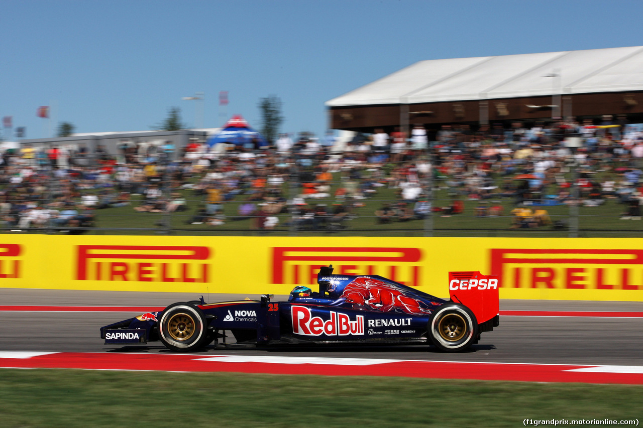 GP USA, 31.10.2014 - Prove Libere 2, Jean-Eric Vergne (FRA) Scuderia Toro Rosso STR9