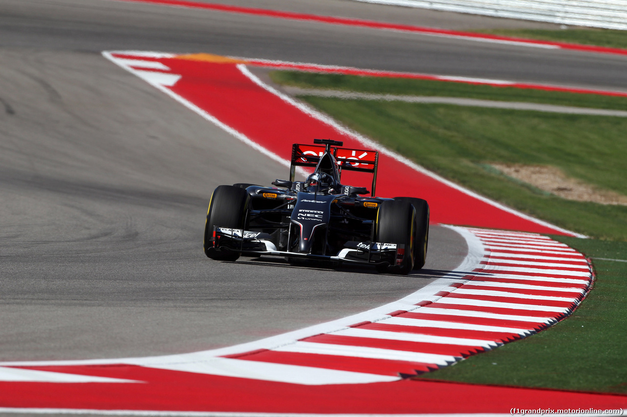 GP USA, 31.10.2014 - Prove Libere 2, Adrian Sutil (GER) Sauber F1 Team C33