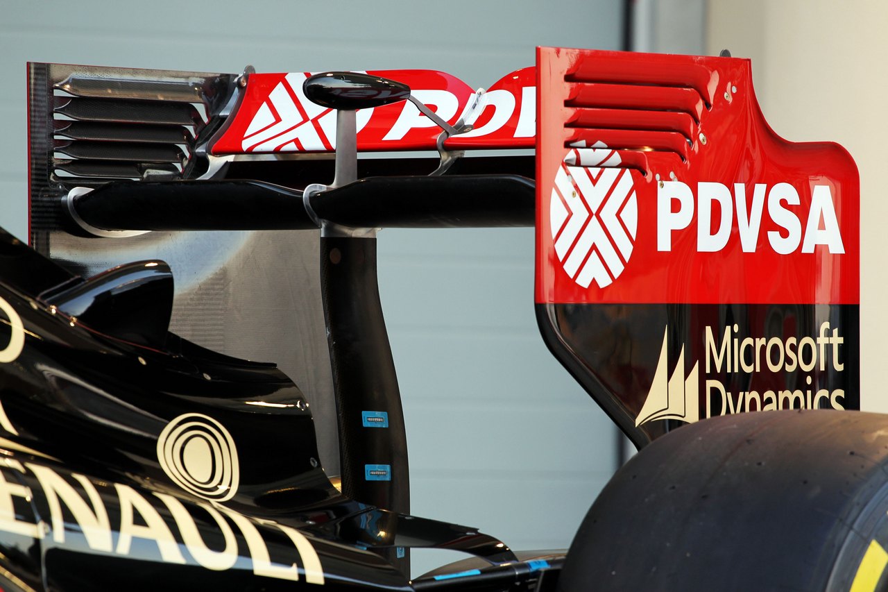 LOTUS F1 E22, The Lotus F1 E22 is officially unveiled - rear wing detail.
20.02.2014. Formula One Testing, Bahrain Test One, Day Two, Sakhir, Bahrain.
