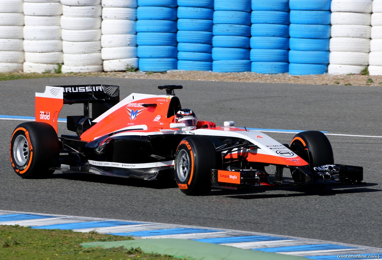 MARUSSIA MR03, Max Chilton (GBR), Marussia F1 Team 
30.01.2014. Formula One Testing, Day Three, Jerez, Spain.