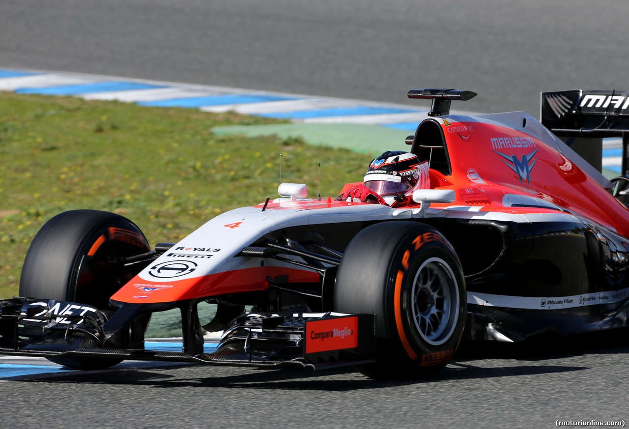 MARUSSIA MR03, Max Chilton (GBR), Marussia F1 Team 
30.01.2014. Formula One Testing, Day Three, Jerez, Spain.