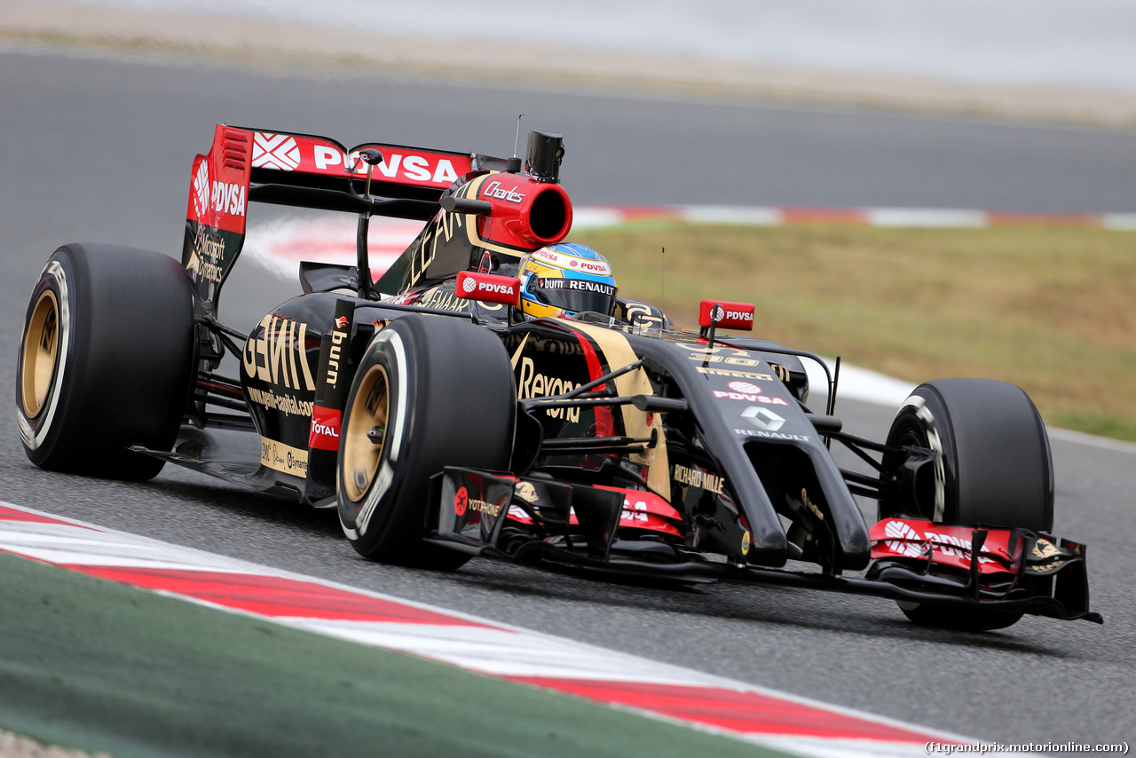 TEST BARCELLONA 13 MAGGIO, Charles Pic (FRA), Third Driver, Lotus F1 Team 
13.05.2014. Formula One Testing, Barcelona, Spain, Day One.