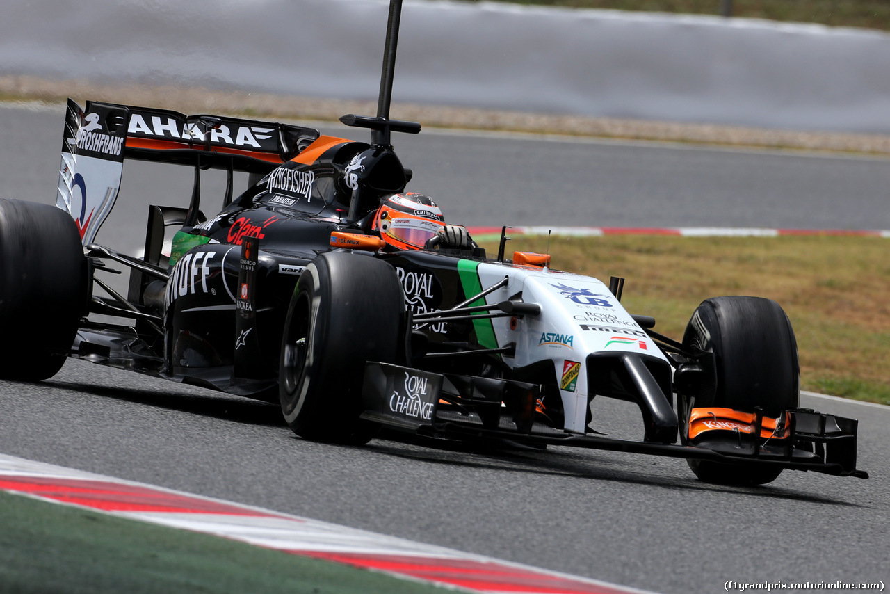 TEST BARCELLONA 13 MAGGIO, Nico Hulkenberg (GER), Sahara Force India 
13.05.2014. Formula One Testing, Barcelona, Spain, Day One.