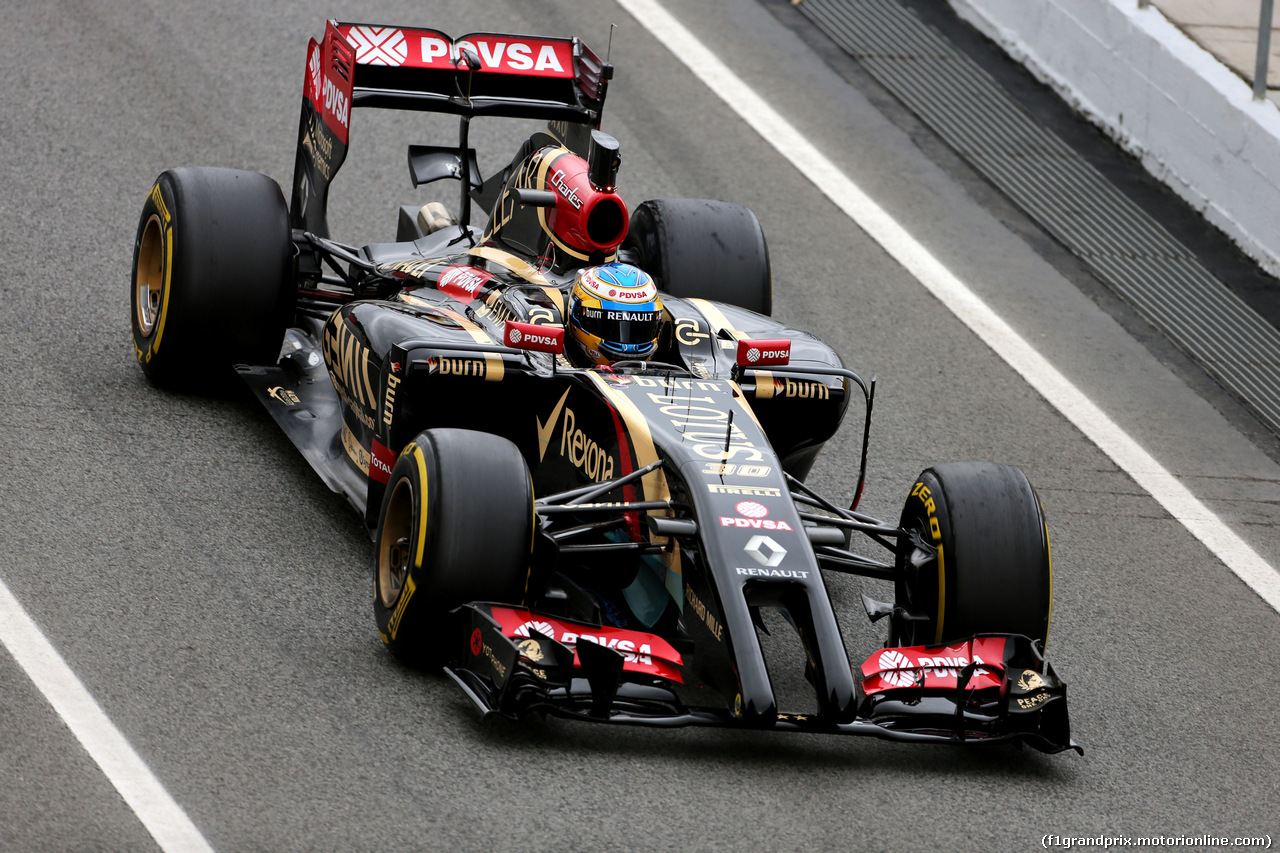 TEST BARCELLONA 13 MAGGIO, Charles Pic (FRA), Third Driver, Lotus F1 Team 
13.05.2014. Formula One Testing, Barcelona, Spain, Day One.
