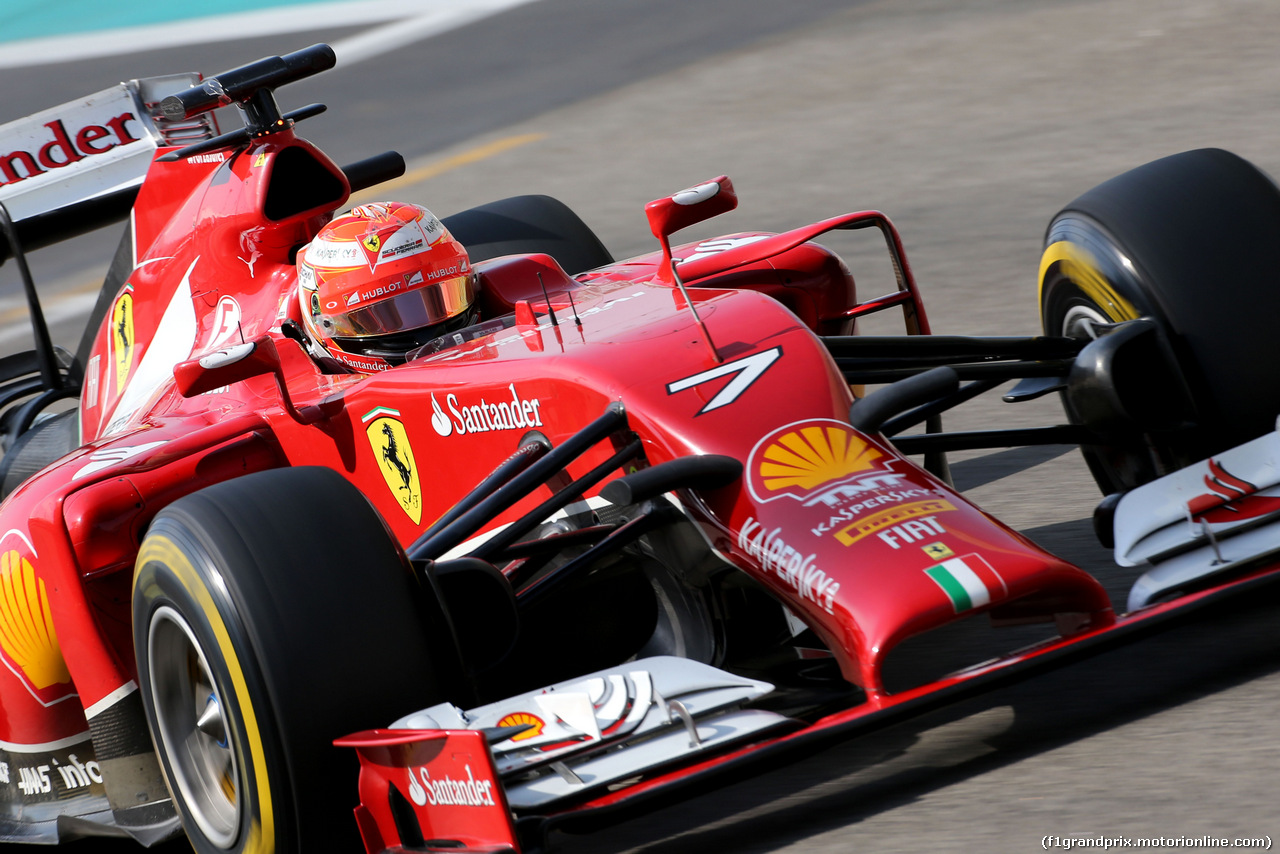 TEST F1 ABU DHABI 25 NOVEMBRE, Kimi Raikkonen (FIN), Ferrari 
25.11.2014.