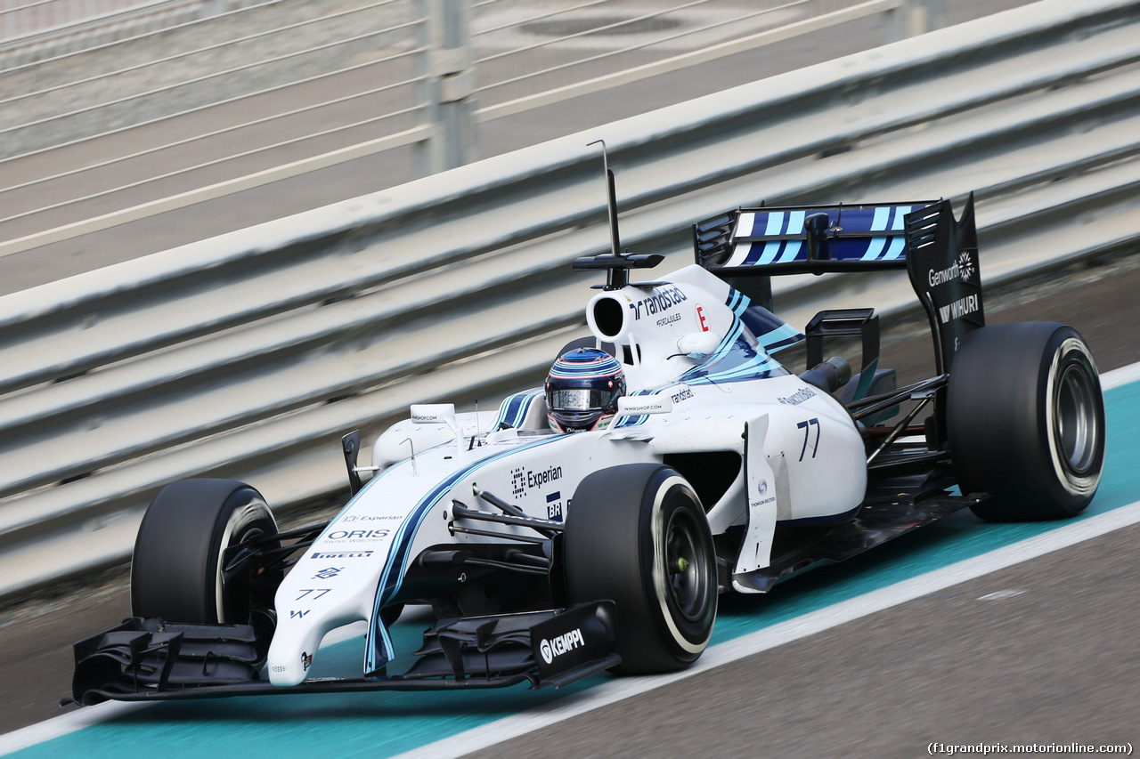 TEST F1 ABU DHABI 25 NOVEMBRE, Valtteri Bottas (FIN) Williams FW36.
25.11.2014.