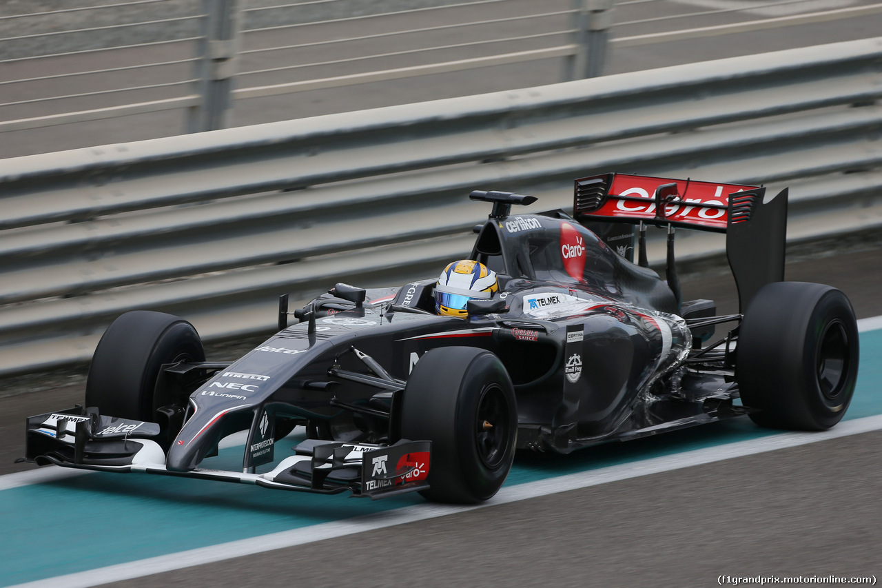 TEST F1 ABU DHABI 25 NOVEMBRE, Marcus Ericsson (SWE) Sauber C33.
25.11.2014.