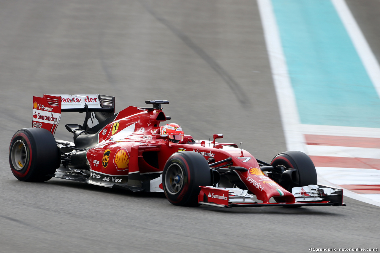 TEST F1 ABU DHABI 25 NOVEMBRE, Kimi Raikkonen (FIN), Ferrari 
25.11.2014.