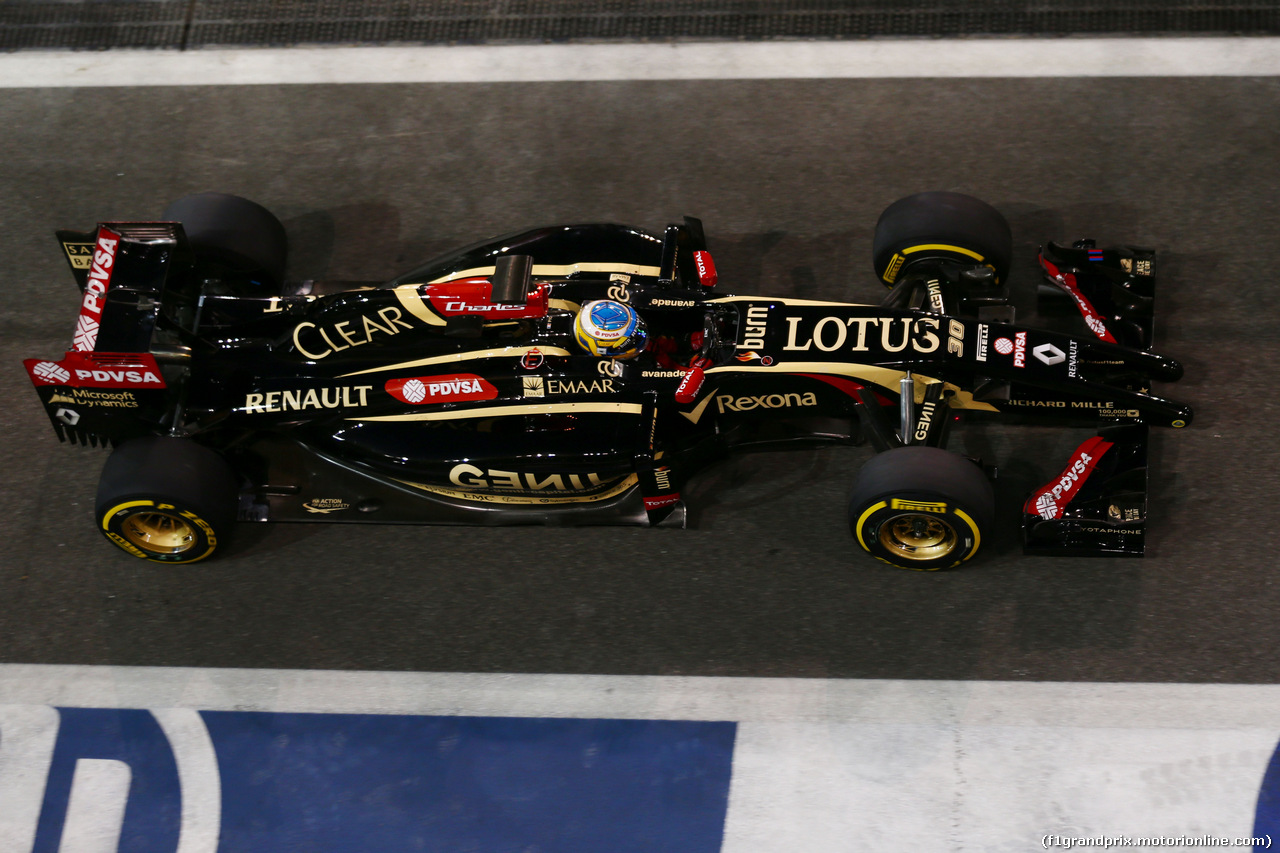 TEST F1 ABU DHABI 25 NOVEMBRE, Charles Pic (FRA) Lotus F1 E22 Third Driver.
25.11.2014.