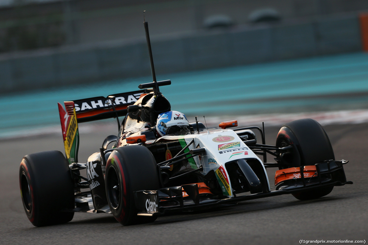 TEST F1 ABU DHABI 25 NOVEMBRE, Jolyon Palmer (GBR) Sahara Force India F1 VJM07 Test Driver.
25.11.2014.