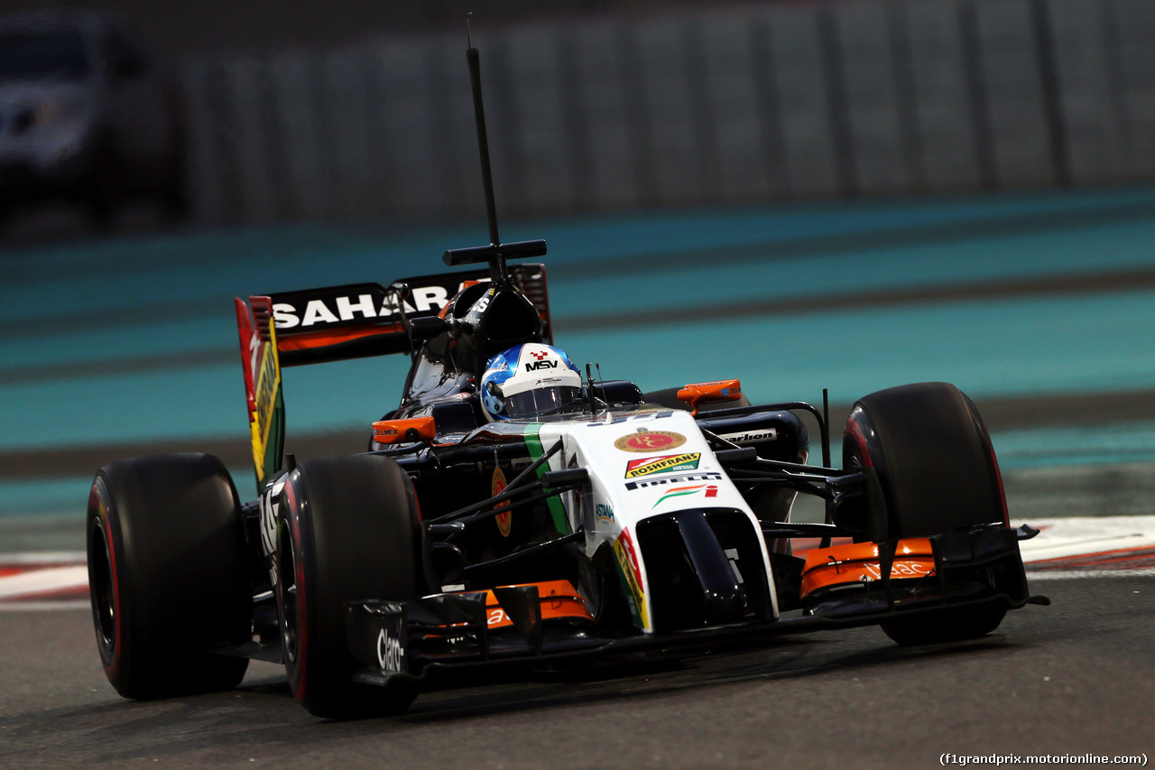 TEST F1 ABU DHABI 25 NOVEMBRE, Jolyon Palmer (GBR) Sahara Force India F1 VJM07 Test Driver.
25.11.2014.