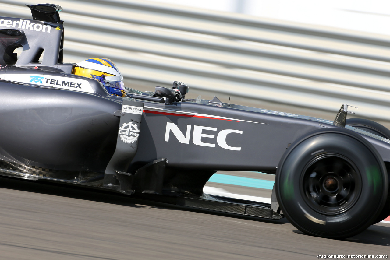 TEST F1 ABU DHABI 26 NOVEMBRE, Marcus Ericsson (SWE), Sauber F1 Team 
26.11.2014.