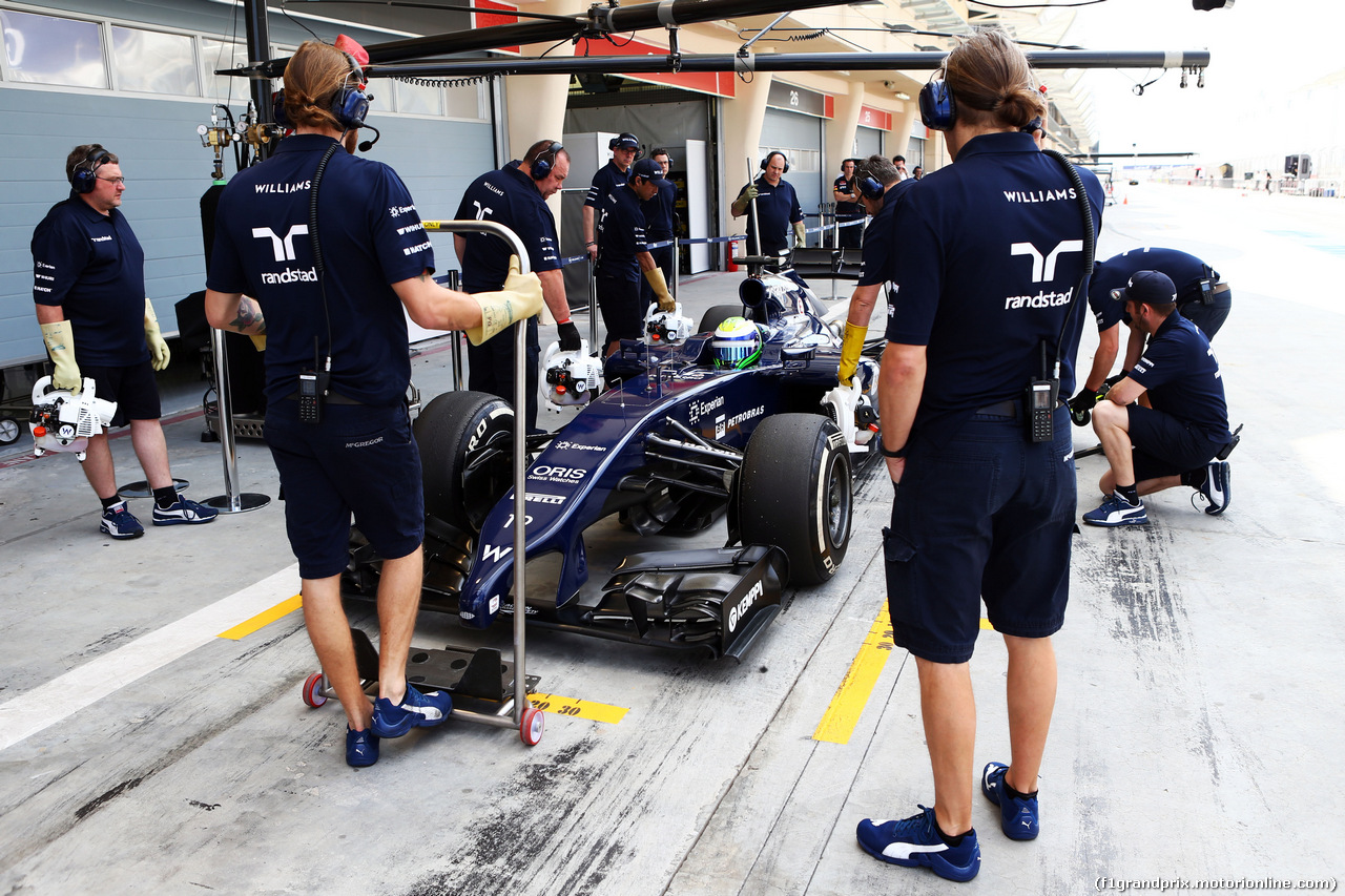 TEST F1 BAHRAIN 01 MARZO, Felipe Massa (BRA) Williams FW36.
01.03.2014. Formula One Testing, Bahrain Test Two, Day Three, Sakhir, Bahrain.