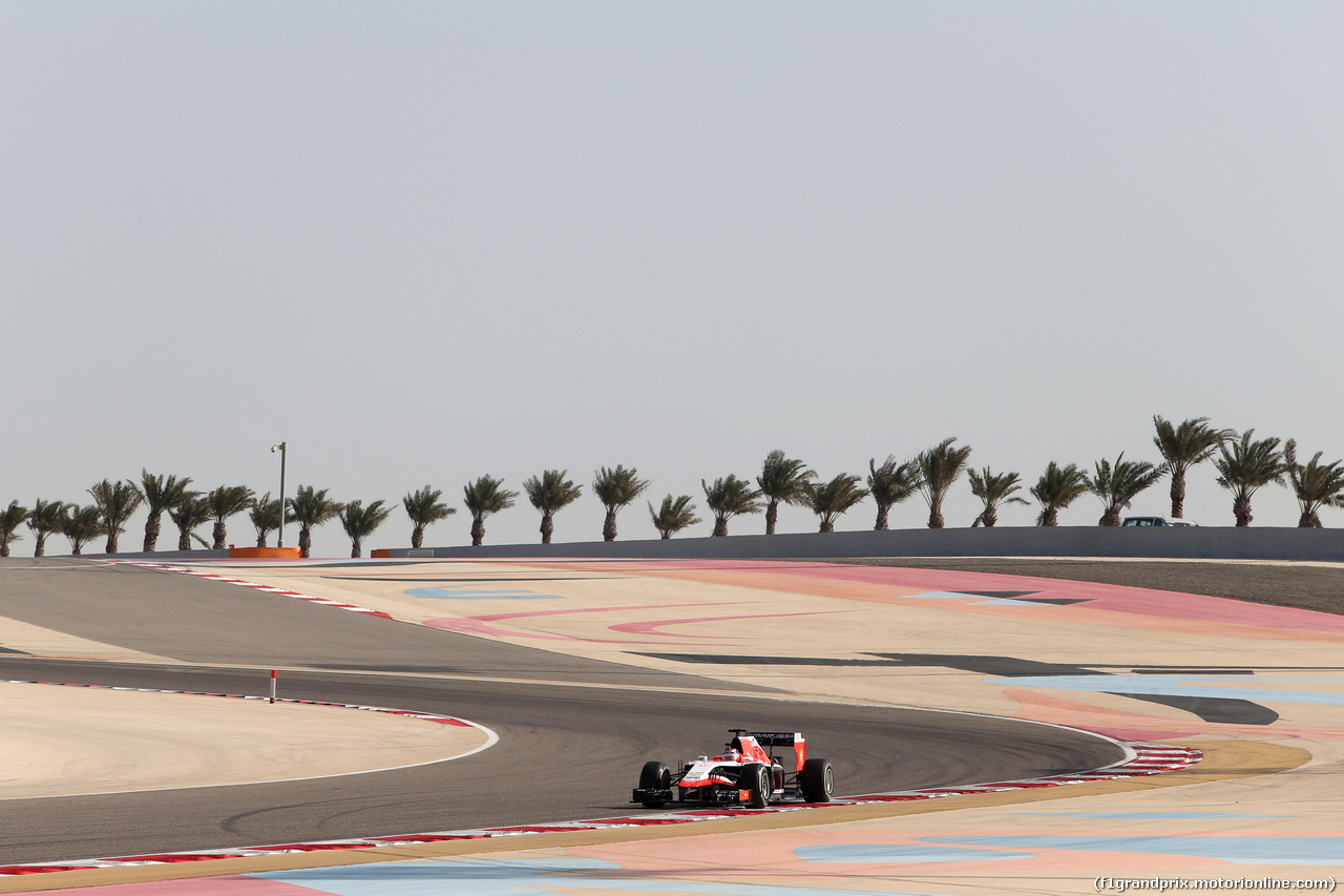 TEST F1 BAHRAIN 01 MARZO, Jules Bianchi (FRA), Marussia F1 Team  
01.03.2014. Formula One Testing, Bahrain Test Two, Day Three, Sakhir, Bahrain.