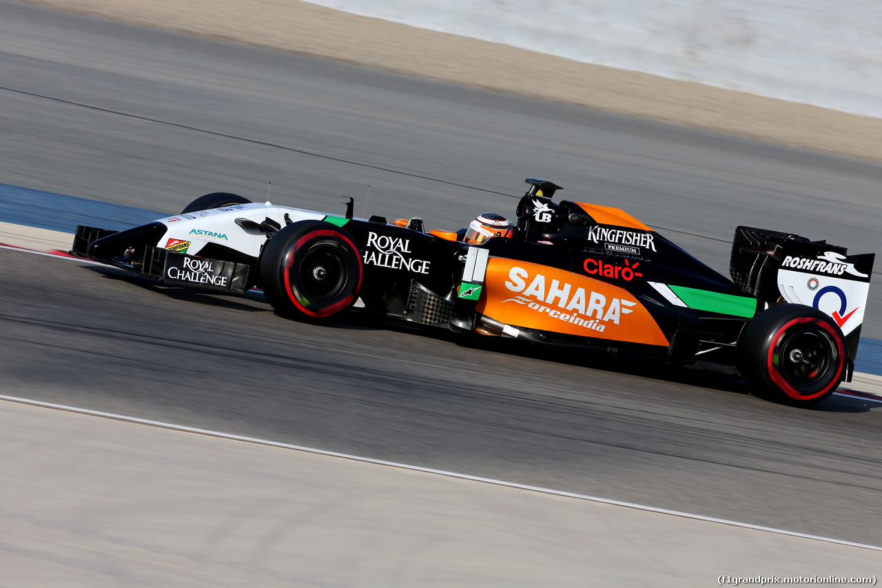 TEST F1 BAHRAIN 01 MARZO, Nico Hulkenberg (GER), Sahara Force India 
01.03.2014. Formula One Testing, Bahrain Test Two, Day Three, Sakhir, Bahrain.