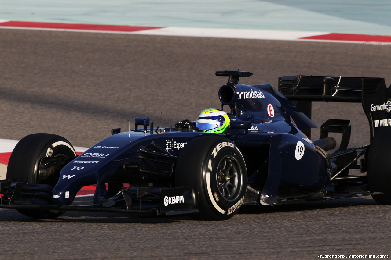 TEST F1 BAHRAIN 01 MARZO, Felipe Massa (BRA) Williams FW36.
01.03.2014. Formula One Testing, Bahrain Test Two, Day Three, Sakhir, Bahrain.