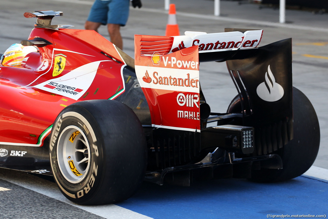 TEST F1 BAHRAIN 02 MARZO, Fernando Alonso (ESP) Ferrari F14-T rear wing detail.
02.03.2014. Formula One Testing, Bahrain Test Two, Day Four, Sakhir, Bahrain.