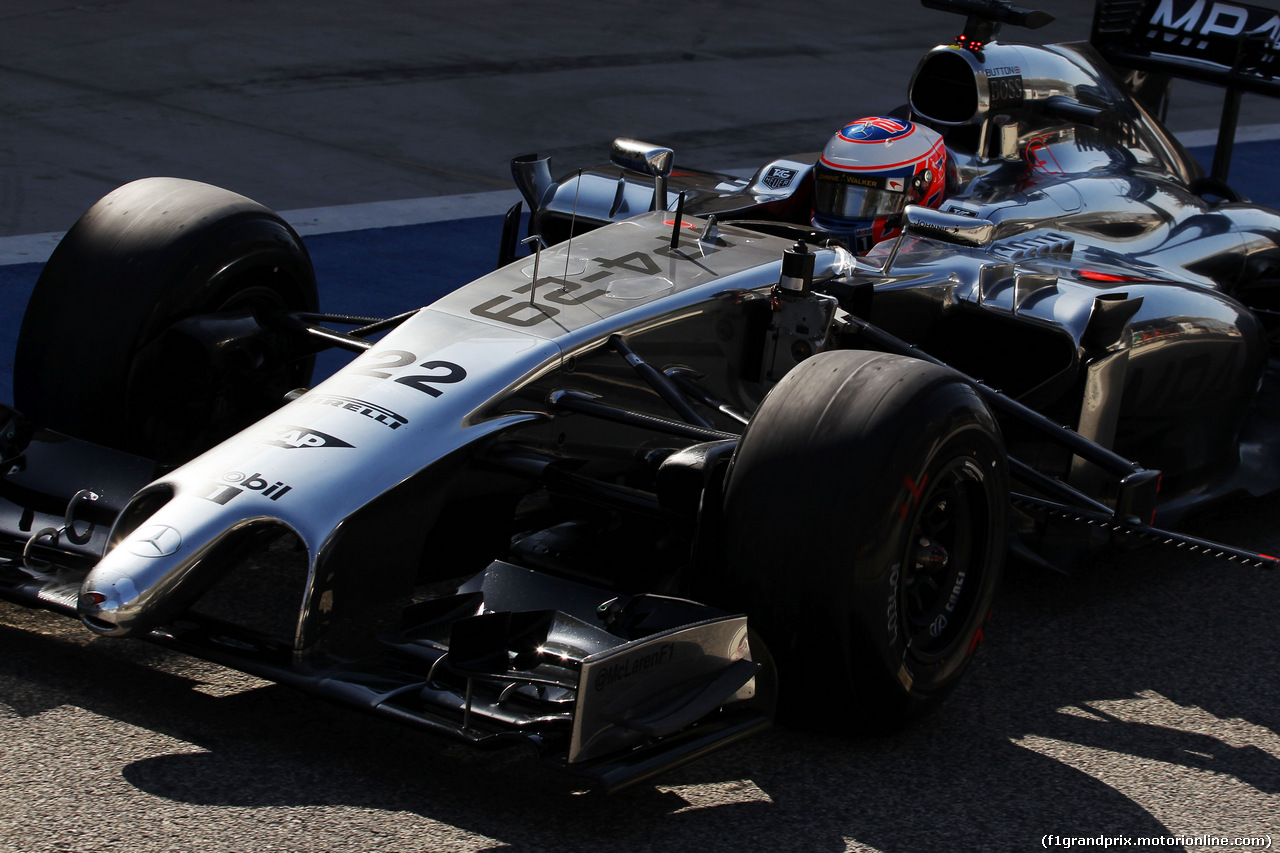 TEST F1 BAHRAIN 02 MARZO, Jenson Button (GBR) McLaren MP4-29.
02.03.2014. Formula One Testing, Bahrain Test Two, Day Four, Sakhir, Bahrain.