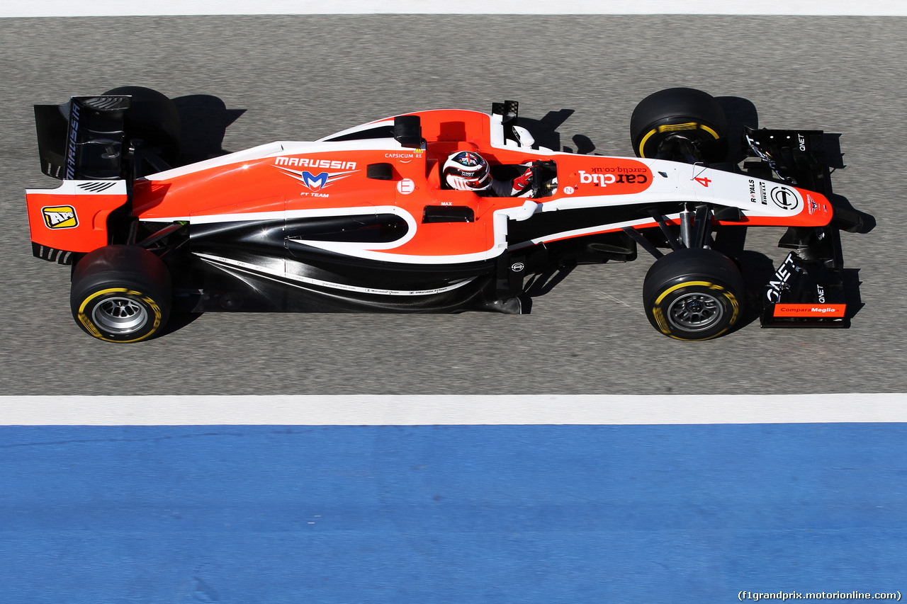 TEST F1 BAHRAIN 02 MARZO, Max Chilton (GBR) Marussia F1 Team MR03.
02.03.2014. Formula One Testing, Bahrain Test Two, Day Four, Sakhir, Bahrain.