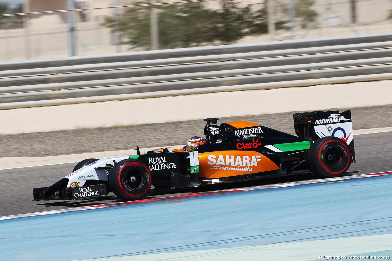 TEST F1 BAHRAIN 02 MARZO, Nico Hulkenberg (GER) Sahara Force India F1 VJM07.
02.03.2014. Formula One Testing, Bahrain Test Two, Day Four, Sakhir, Bahrain.