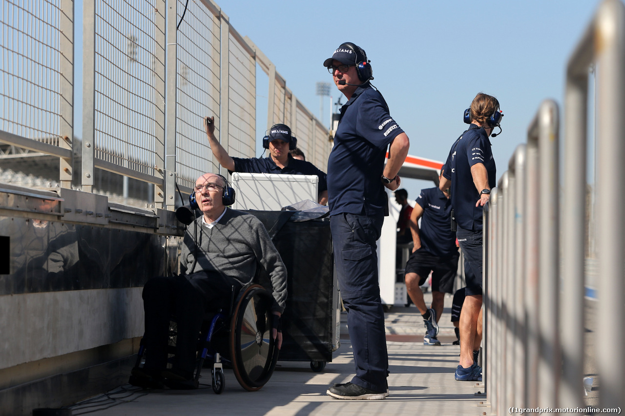 TEST F1 BAHRAIN 02 MARZO, Sir Franck Williams (GBR), Williams F1 Team owner 
02.03.2014. Formula One Testing, Bahrain Test Two, Day Four, Sakhir, Bahrain.