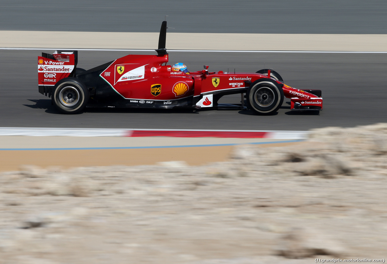 TEST F1 BAHRAIN 19 FEBBRAIO, Fernando Alonso (ESP), Ferrari 
19.02.2014. Formula One Testing, Bahrain Test One, Day One, Sakhir, Bahrain.