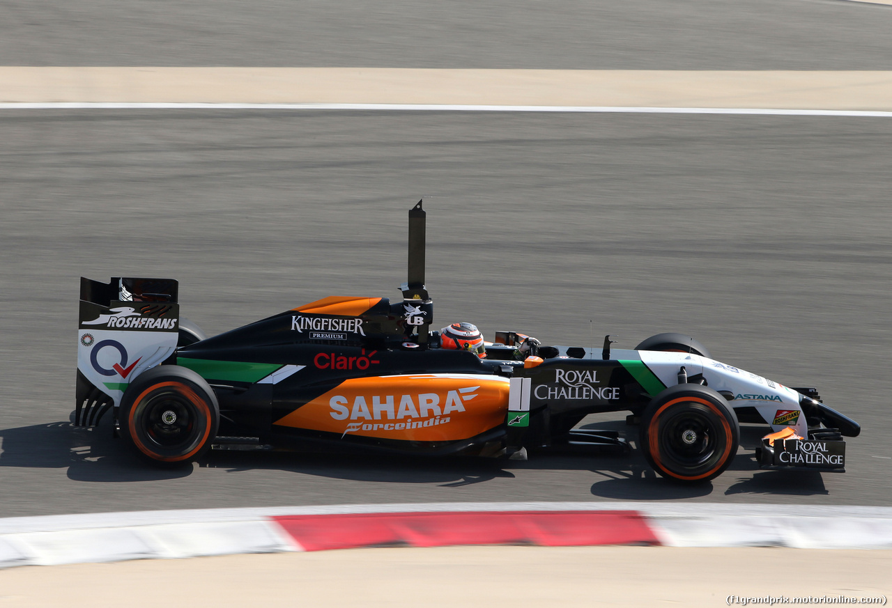 TEST F1 BAHRAIN 19 FEBBRAIO, Nico Hulkenberg (GER), Sahara Force India 
19.02.2014. Formula One Testing, Bahrain Test One, Day One, Sakhir, Bahrain.