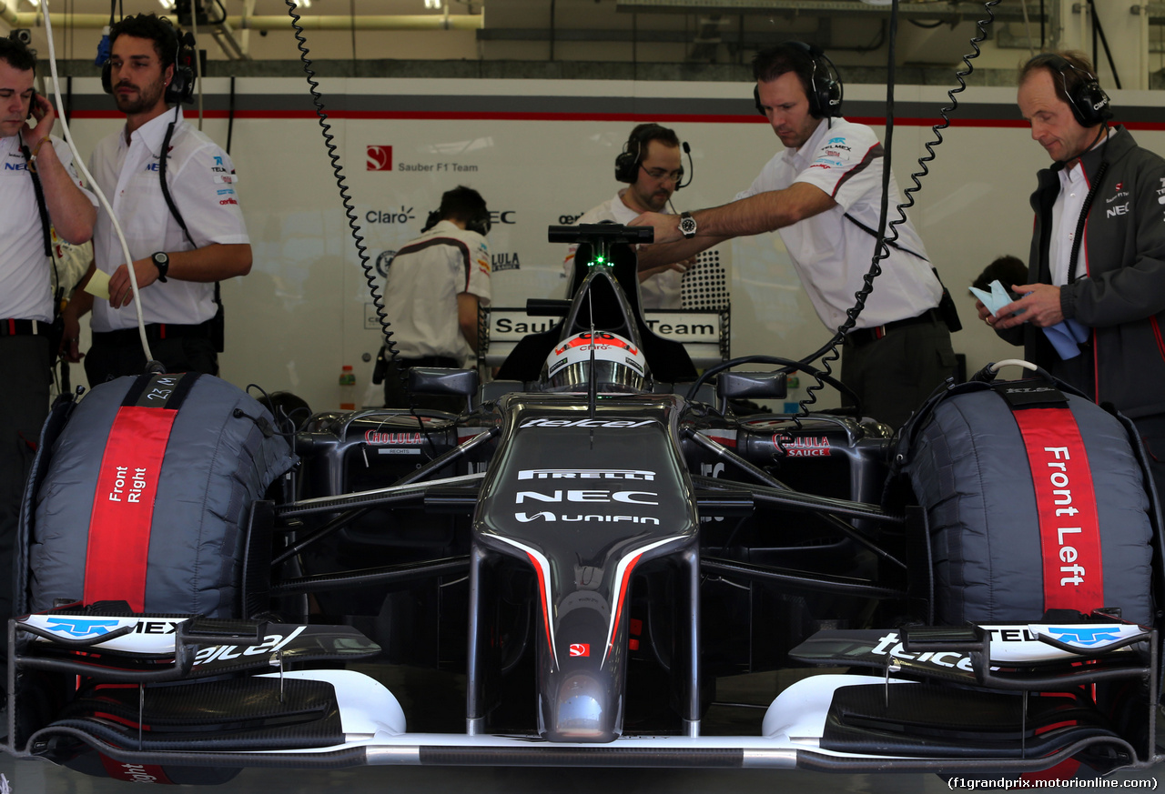 TEST F1 BAHRAIN 19 FEBBRAIO, Adrian Sutil (GER), Sauber F1 Team 
19.02.2014. Formula One Testing, Bahrain Test One, Day One, Sakhir, Bahrain.